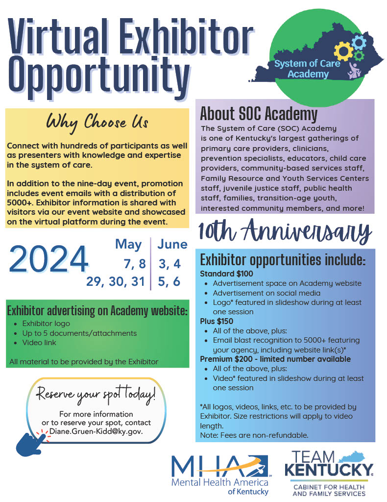 2024 System Of Care Academy Virtual Exhibitor Opportunity